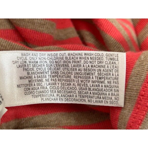 Old Navy Women's Long Sleeve Perfect Tee in Warm Stripe - Sz L - Picture 5 of 6